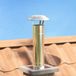 VidaXL Regenbescherming voor schoorsteen zilver 25 x 25 x 20 cm