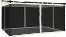 vidaXL Prieel met zijwanden van gaas 4x3 m staal crèmekleurig