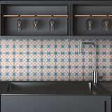 Ambiance Sticker Fotina Zelfklevende tegelmuurstickers voor keuken en badkamer - 9 stickers 10x10cm