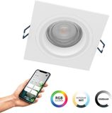 EGLO connect.z Carosso-Z Smart Inbouwspot - LED - 9.3 cm - Wit - Instelbaar RGB & wit licht - Dimbaar - Zigbee