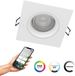 EGLO connect.z Carosso-Z Smart Inbouwspot - LED - 9.3 cm - Wit - Instelbaar RGB & wit licht - Dimbaar - Zigbee