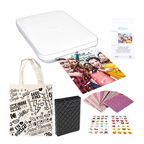Lifeprint Draagbare fotoprinter en video, 3 x 4,5 cm (wit), stickereditie