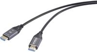 SpeaKa Professional SP-12842688 HDMI-kabel HDMI / Glasvezel Aansluitkabel HDMI-A-stekker, HDMI-A-stekker 100 m Zwart 8K UHD, Active Optical Cable (AOC)