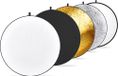 NEEWER 60 cm lichtreflector lichtdiffusor 5-in-1 inklapbare multischijf met tas, doorschijnend, zilver, goud, wit en zwart voor studio-fotografie, verlichting en buitenverlichting