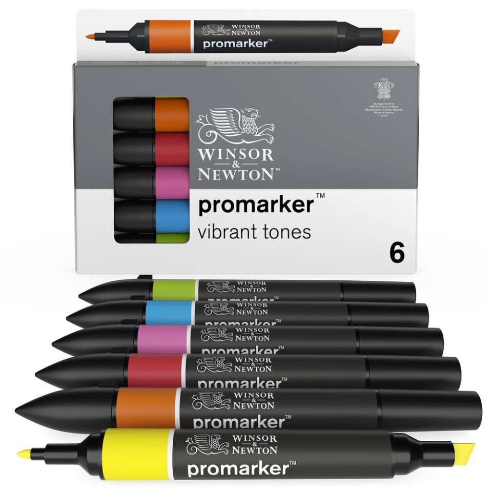 Winsor & Newton Promarker Vibrant Tones - Set of 6