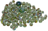 Gerimport Billes dans un filet - 240x - verre - Billes œil de chat