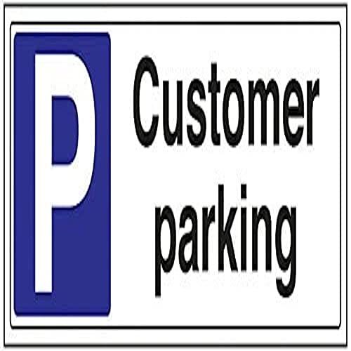 VSafety parkeerbord voor klanten - 450mm x 150mm - Zelfklevende vinyl