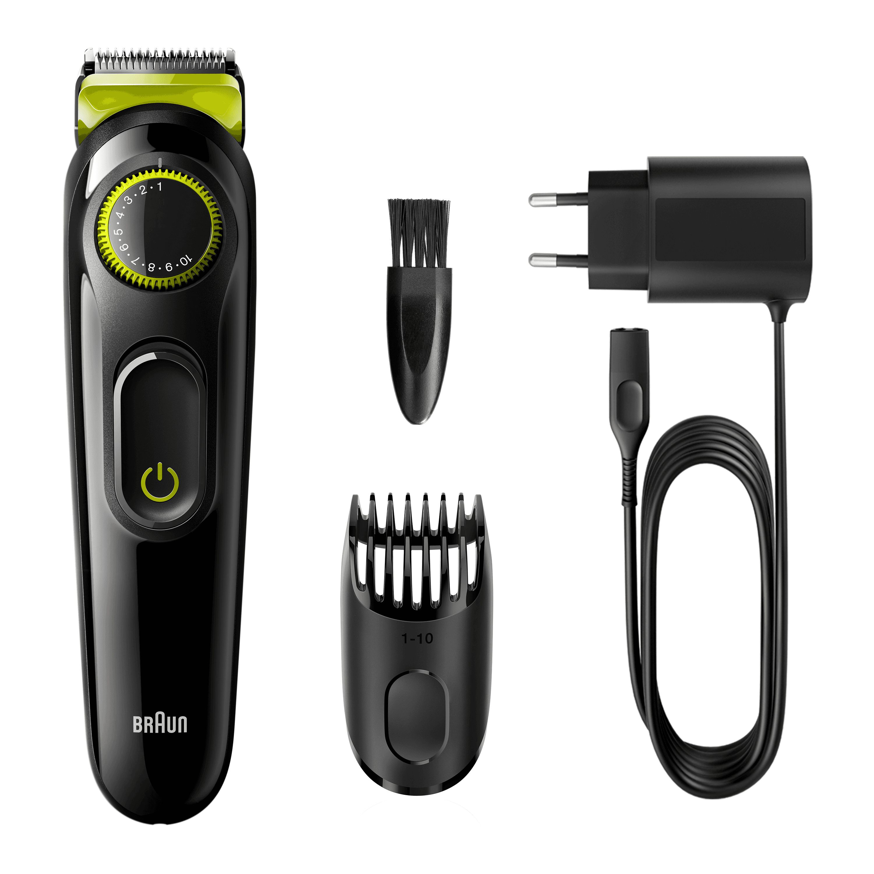 Braun BT3221 BeardTrimmer - Baardtrimmer - 20 Lengte-instellingen - Zwart/Voltgroen