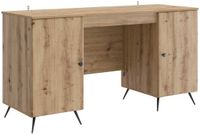 vidaXL Bureau Artisanaal eiken 142,5 x 50 x 75 cm Bewerkt hout