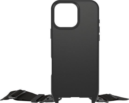 OtterBox React Necklace Hoesje Geschikt voor Apple iPhone 16 Pro Max | Compatibel met MagSafe | Back Cover met Telefoonkoord | Zwart