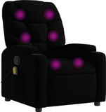 vidaXL Massagestoel Zwart Stof