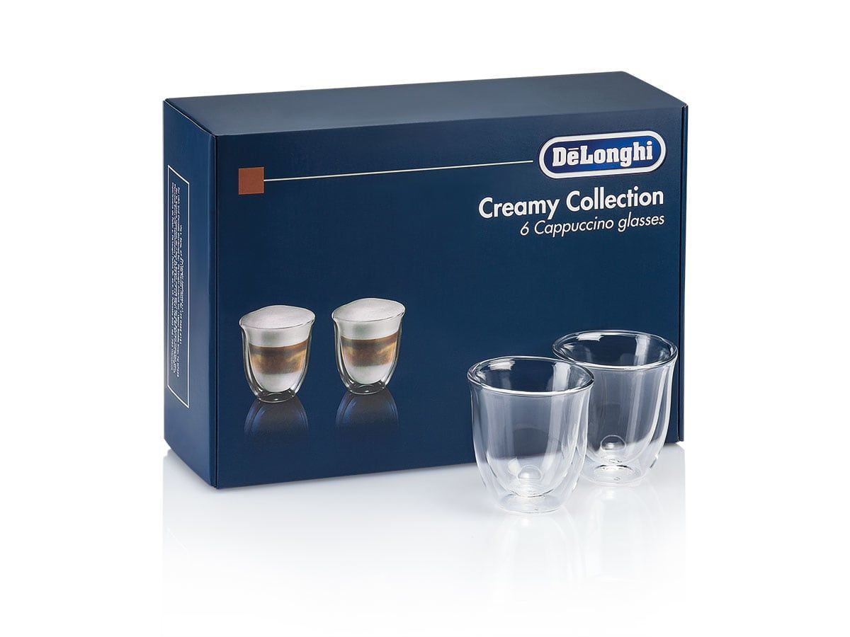 De'Longhi DLKC301 - Koffieglazen - 6 stuks - 190 ml - Doorschijnend
