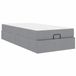 vidaXL Bedframe met matras 2-persoons Lichtgrijs Stof