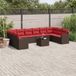 Maison Exclusive - Ensemble de jardin pour le jardin, composé de 11 pièces avec coussins, en polyrotin marron