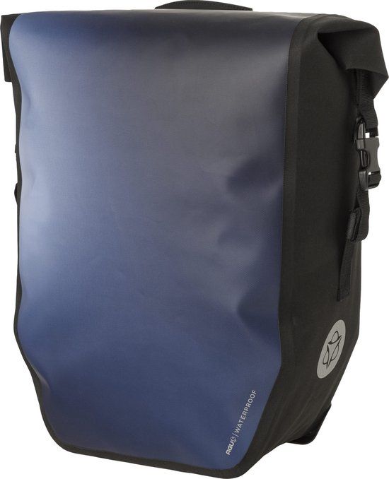AGU Clean Shelter Fietstas Large – 100% Waterdicht – 21 liter – Gerecycled Materiaal – Blauw Melange