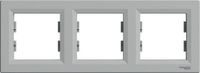 Schneider Electric Asfora Afdekraam-3V - Aluminium Grijs