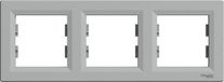 Schneider Electric Asfora Afdekraam-3V - Aluminium Grijs