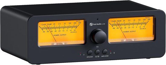 Fosi Audio LC30-Y VU Meter Versterker Luidspreker Selector Box