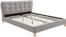 Vente-unique Bedframe stof grijs 140 x 190 cm
