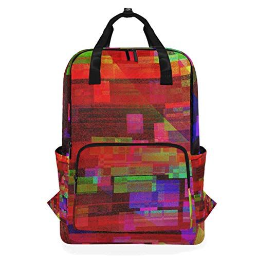 MONTOJ Travel Rugzak Digitale Glitch School Rugzak - 5712279518166