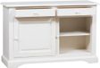 BISCOTTINI Dressoir COUNTRY V - Massief Lindehout - Antiek Wit - 142x50x90 cm