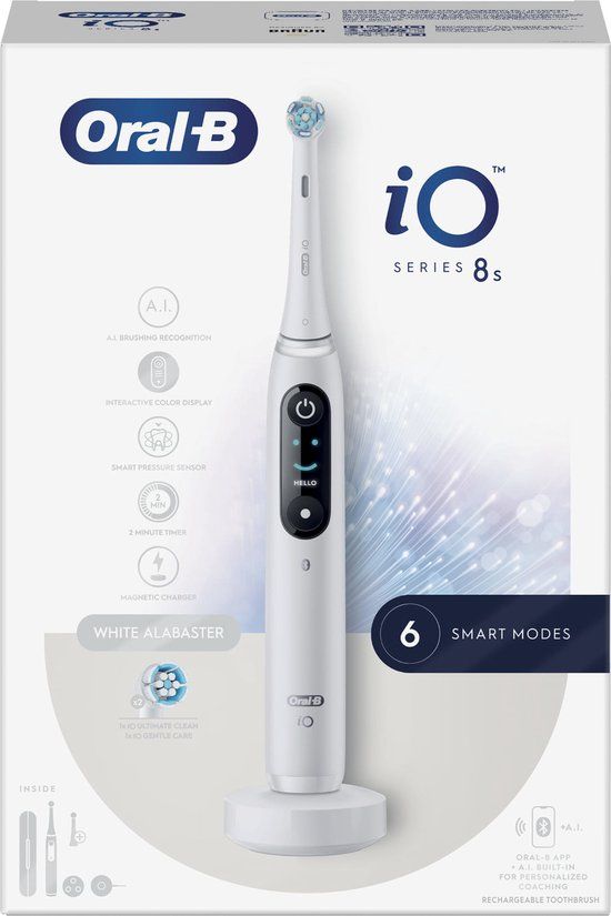 Oral-B iO 8S - Elektrische tandenborstel voor volwassenen - Wit