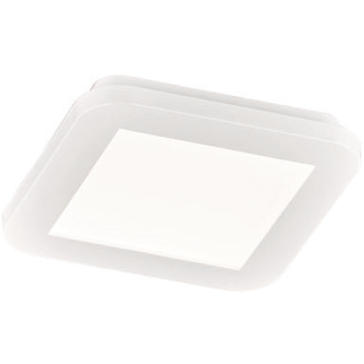 BES LED LED Plafondlamp - Trion Camy - Opbouw Vierkant 10W - Spatwaterdicht IP44 - Dimbaar - Warm Wit 3000K - Mat Wit