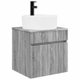 vidaXL Meuble sous lavabo mural Gris Sonoma 49 x 44,5 x 65 cm