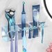 Famanu Porte-brosse à dents électrique pour montage mural, acier inoxydable 304, porte-tête de brosse et rasoir, argent