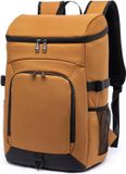 Merkloos Thermische koelrugzak 33 liter Bruin/Zwart Oxford stof/PEVA