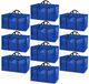 Icecat Sacs de déménagement avec couvercle, 10 pièces, 86 litres, pliables, couleur bleue