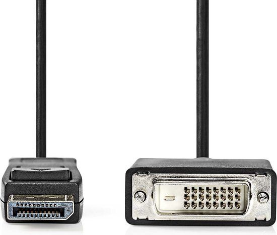 Nedis DisplayPort-kabel - DisplayPort Male - DVI-D 24+1-Pins Male - 2.00 m - Zwart