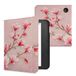 kwmobile flip cover compatibel met Kobo Libra 2 - Case met magnetische sluiting - Hoes voor e-reader in poederroze/wit/oudroze - Magnolia