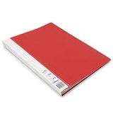Waytex 931336R documententas A4 voor 160 foto's, van polypropyleen, ondoorzichtig, identificeerbaar, 80 transparante hoesjes - rood