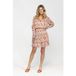 Ibana Siana Print Mixed Flowers Mini Robe Orange Taille 44