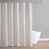 Martha Stewart Boerderij douchegordijn, bloemmotief stof douchegordijn boho-stijl met getextureerd pucker weefsel, moderne cottagecore badkamerinrichting, machinewasbaar 183 x 183 cm, Jenine linnen