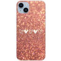 1001 coques Apple iPhone 15 Plus Paillettes coeur bedrukt siliconen hoesje