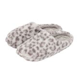 Apollo Instap sloffen - lichtgrijs - luipaard print - pantoffels - antislip zool 39-40