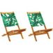 Maison Exclusive - Chaises pliantes 8 pièces en tissu vert et bois massif