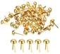 50 rivets ronds, 8 mm, doré, pour le travail du cuir (DIY)