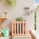 Maison Exclusive Jardinière en bois massif Douglas, design imitation clôture en lattes, 60x60x60 cm