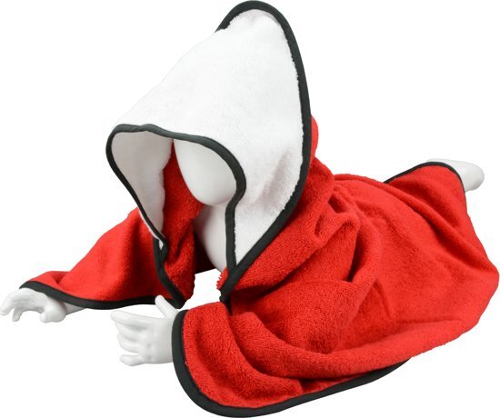 Babiezzâ„¢ A&R Babycape 100% Katoen Rood/Wit/Zwart