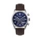 Breil Classic Elegance Heren Polshorloge - Blauw - Zilverkleurig Staal - Bruin Kalfsleer