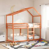 Maison Exclusive - Cadre de lit baldaquin pour lit d'enfant, brun chaud, 203x95,5x142 cm, pin massif