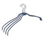 WENKO Slim 42 4-delige hanger - set van 4 hangers, met antisliplaag, metaal, kunststof, verchroomd metaal, 41 x 21,5 x 0,5 cm, gepolijst zilver