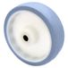 WAGNER 04962501 Zwenkwiel/bokrol/meubelwiel, zacht reservewiel, diameter Ø 125 mm, blauw/wit, draagkracht 70 kg