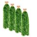 Inge-glas Inge Christmas decor Kerstslinger - 4x - groen - folie - 270 cm x 7,5 cm - lametta - kerstboomslinger - kerstversiering