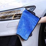 CHPN Microvezel Autodoek - Blauw/Zwart - 30/30 cm