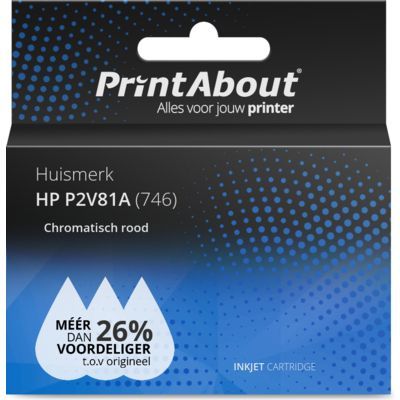PrintAbout Ink Cartridge P2V81A (746) Chromatic Red for HP