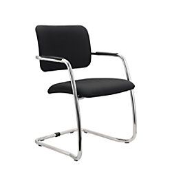 Hammerbacher Bezoekersstoel VSBP2 Stof Zwart - 4032062149683